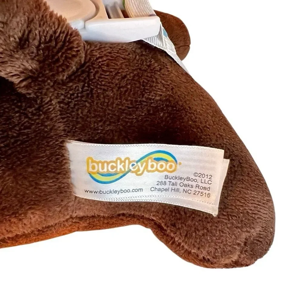 Buckley Boo Plush Brown Monkey Developmental Therapy Toy Rattle 3 Buckles 12''